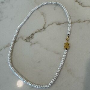 TOUS pearl chocker 18K yellow gold teddy bear